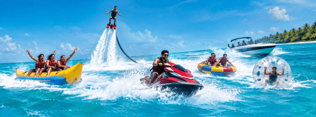 Banana ride, flyboard, jetski, tubing, speed boat and zorbing at Bangalore Water Sports
