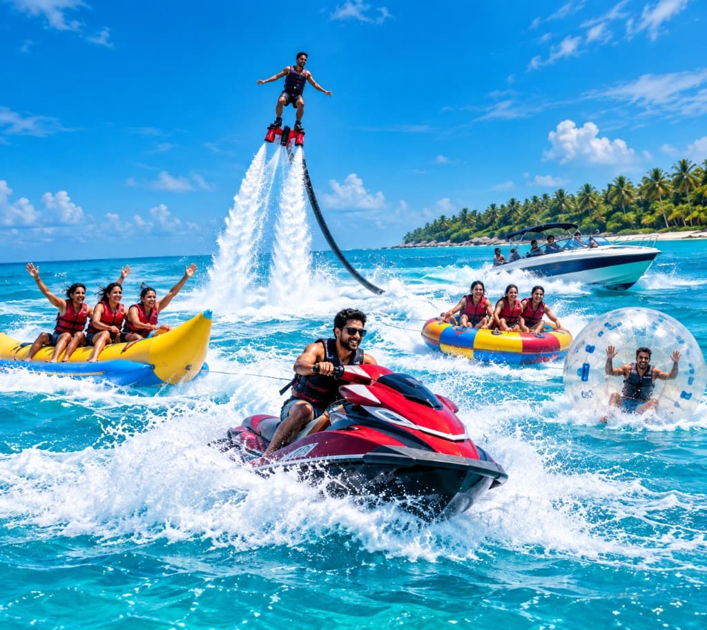 Banana ride, flyboard, jetski, tubing, speed boat and zorbing at Bangalore Water Sports